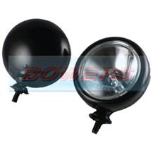 Black 5" Spotlights/Spotlamps For Classic Cars, Minis (inc BMW) & Others (Pair)